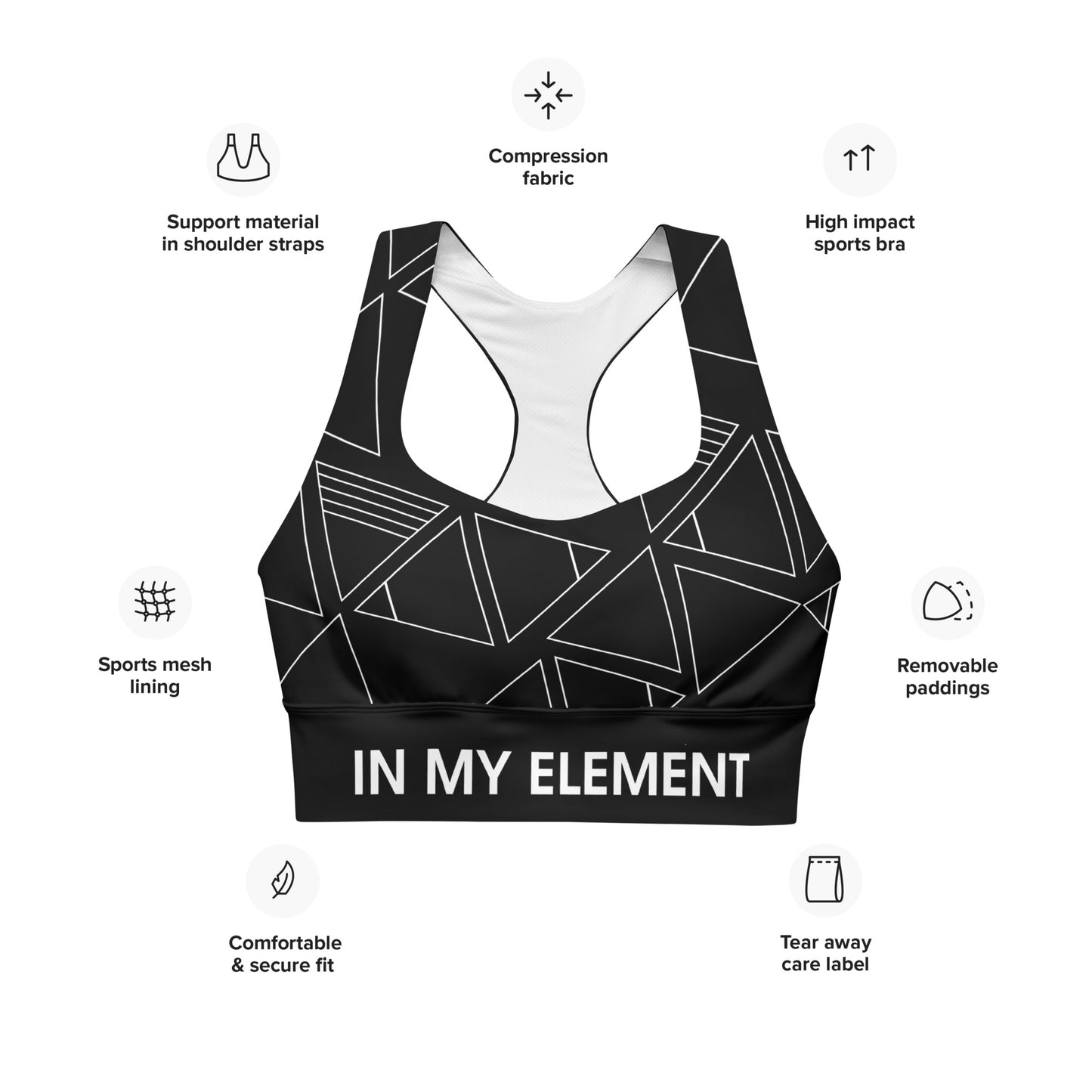 Longline sports bra