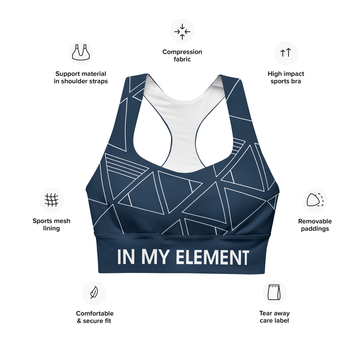 Longline sports bra