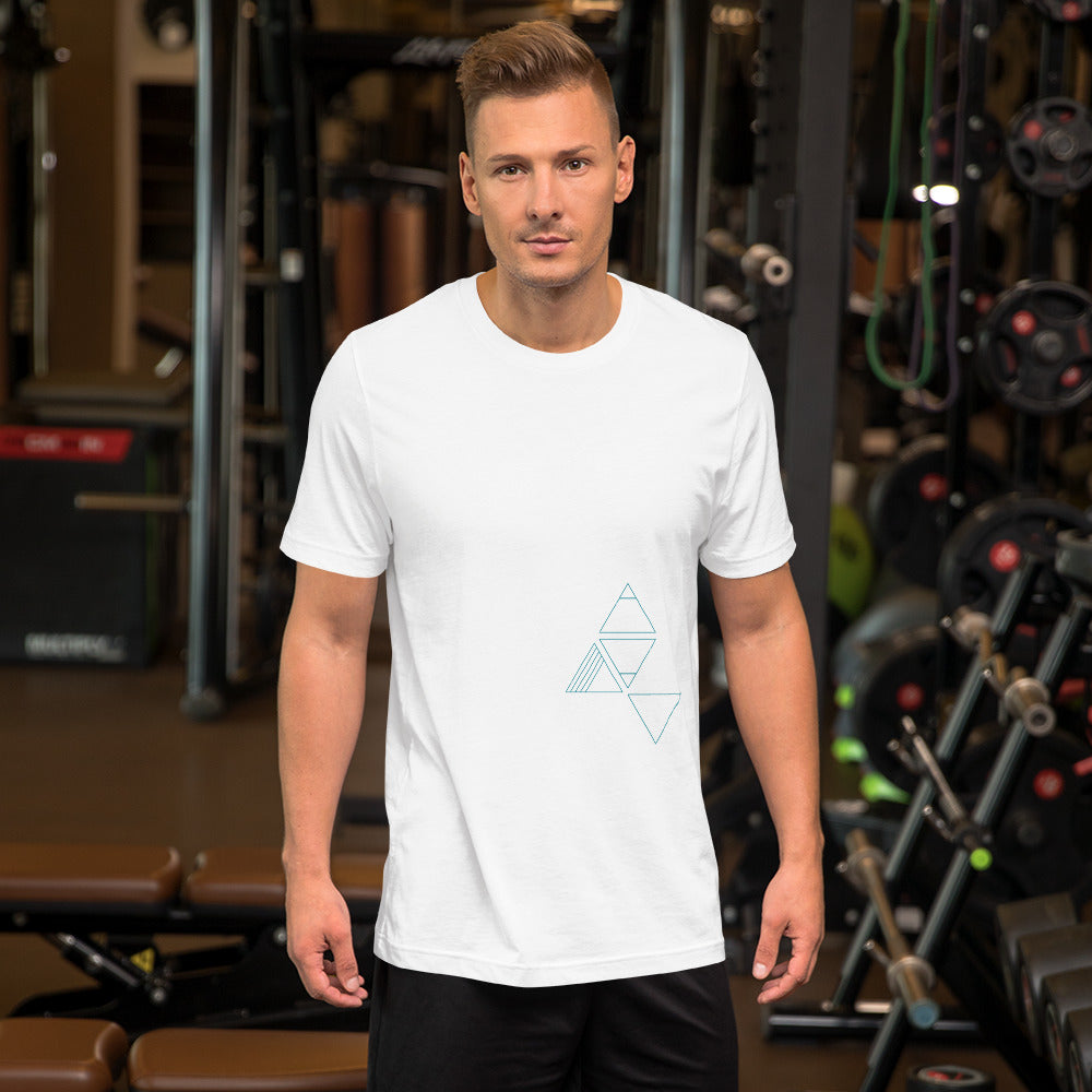 Unisex Geometric White Tee