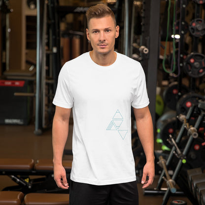 Unisex Geometric White Tee