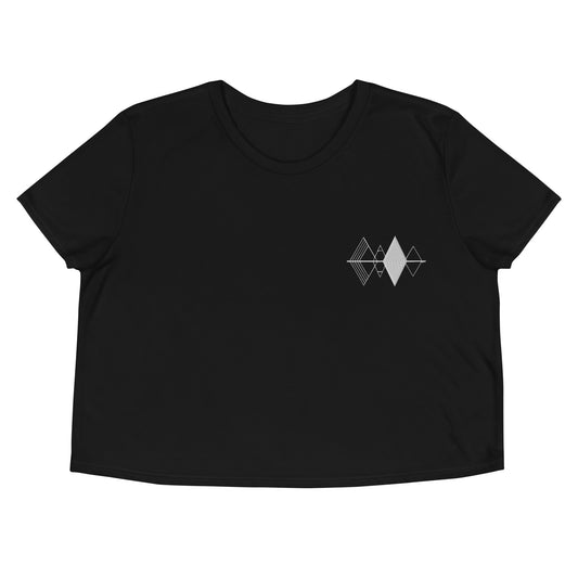 Ladies Embroidered Reflections Crop Tee